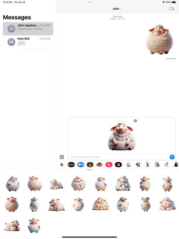 Screenshot #5 pour Fat Lamb Stickers