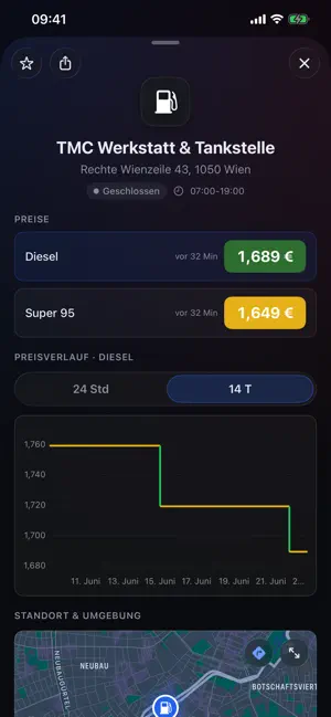 fuelfinder.at screenshot 2