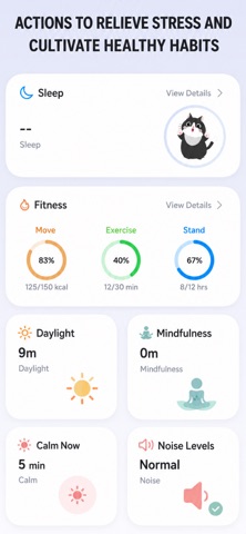 Stress Watch app for Cat Apple iPhone screenshot
