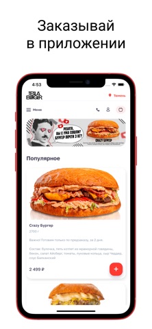 Tesla Burger Тюмень iPhone screenshot