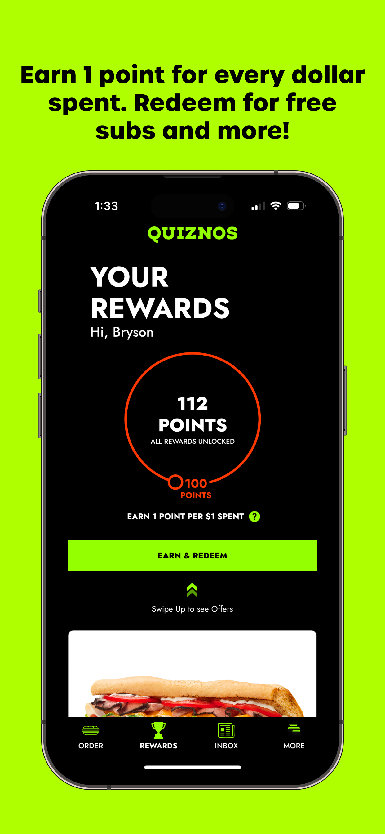 Quiznos screenshot 2