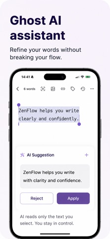 ZenFlow AI Markdown iPhone screenshot