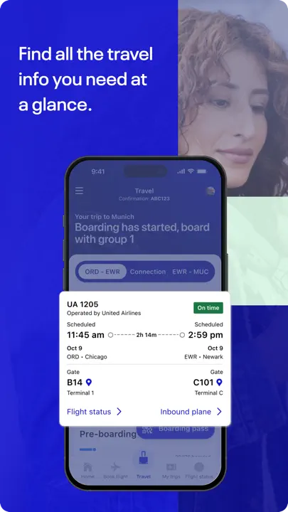 United Airlines iPhone Screenshot 1