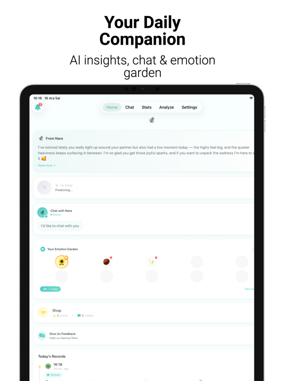 Nara: Mood Tracker Journal app screenshot