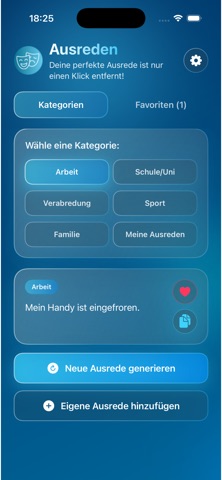 Pro-Ausreden screenshot