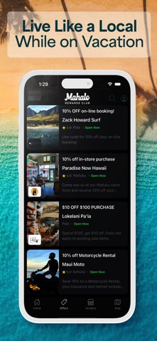 Mahalo Rewards iPhone screenshot