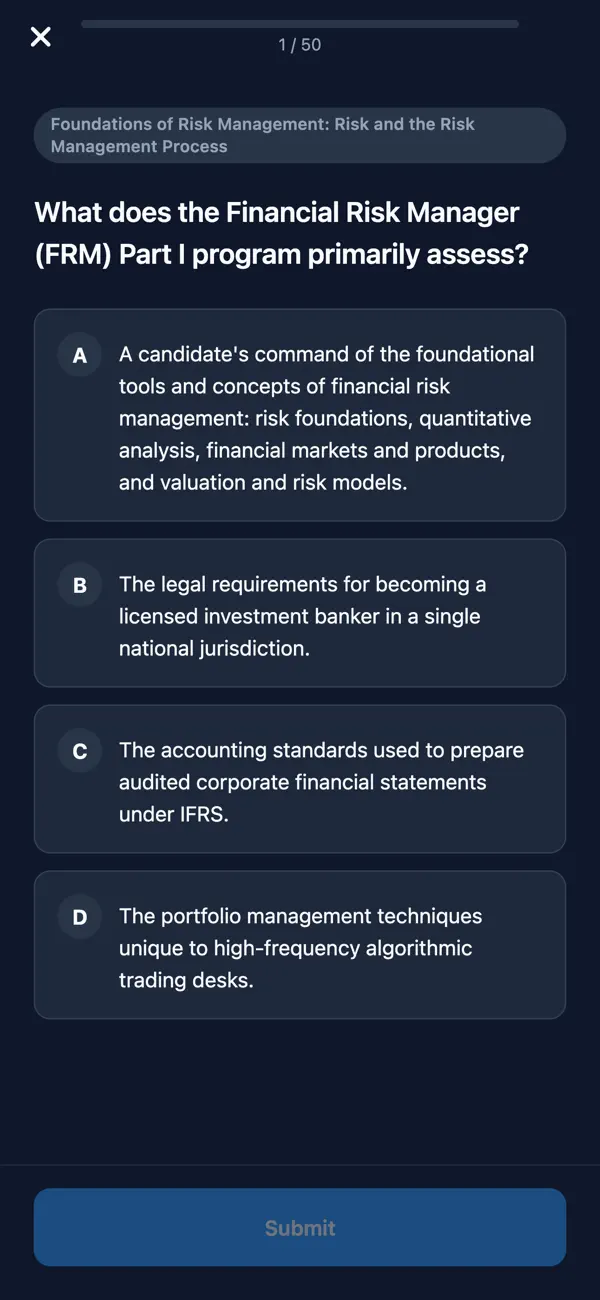 Screenshot #3 pour FRM Part 1 Exam Prep