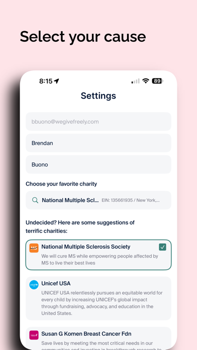 Give Freely: Impact Shopping Screenshot