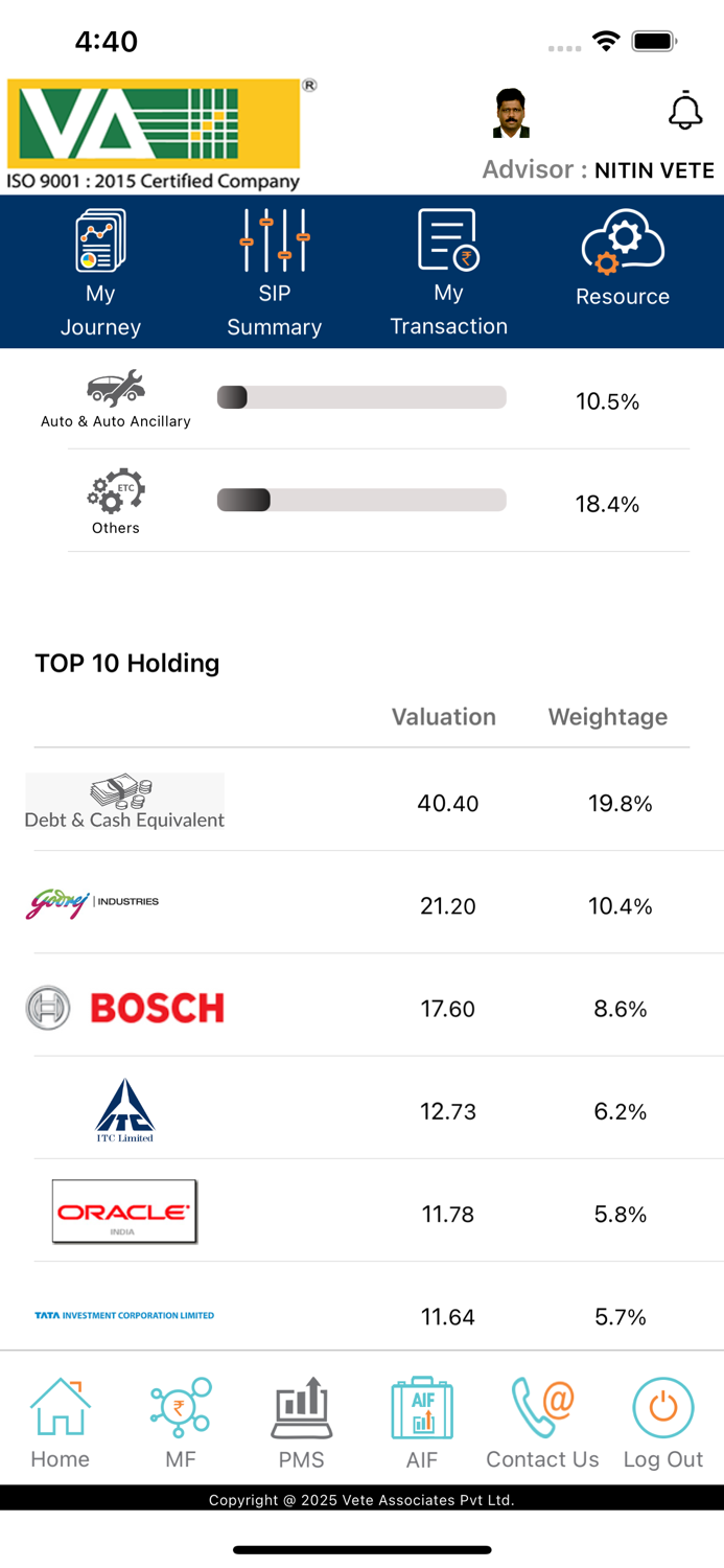 Vete Associates Client Desk