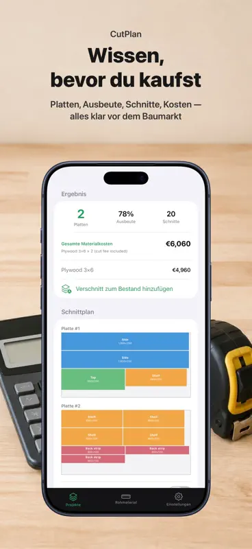 Zuschnittplan Holz & Platten screenshot 3 of 10