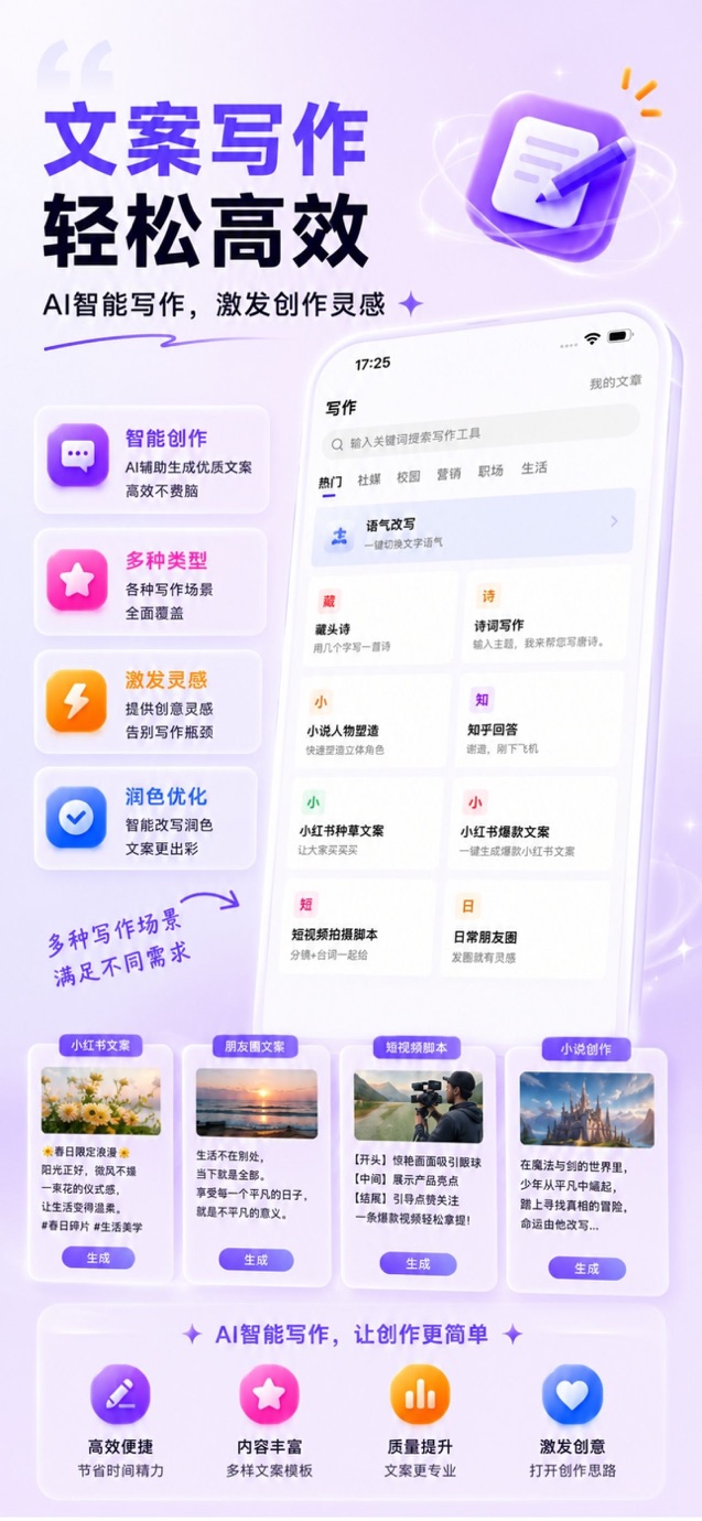 创意喵 - AI自媒体视频创作、短漫剧创作、带货视频、数字人 截图