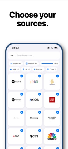 100 News iPhone screenshot