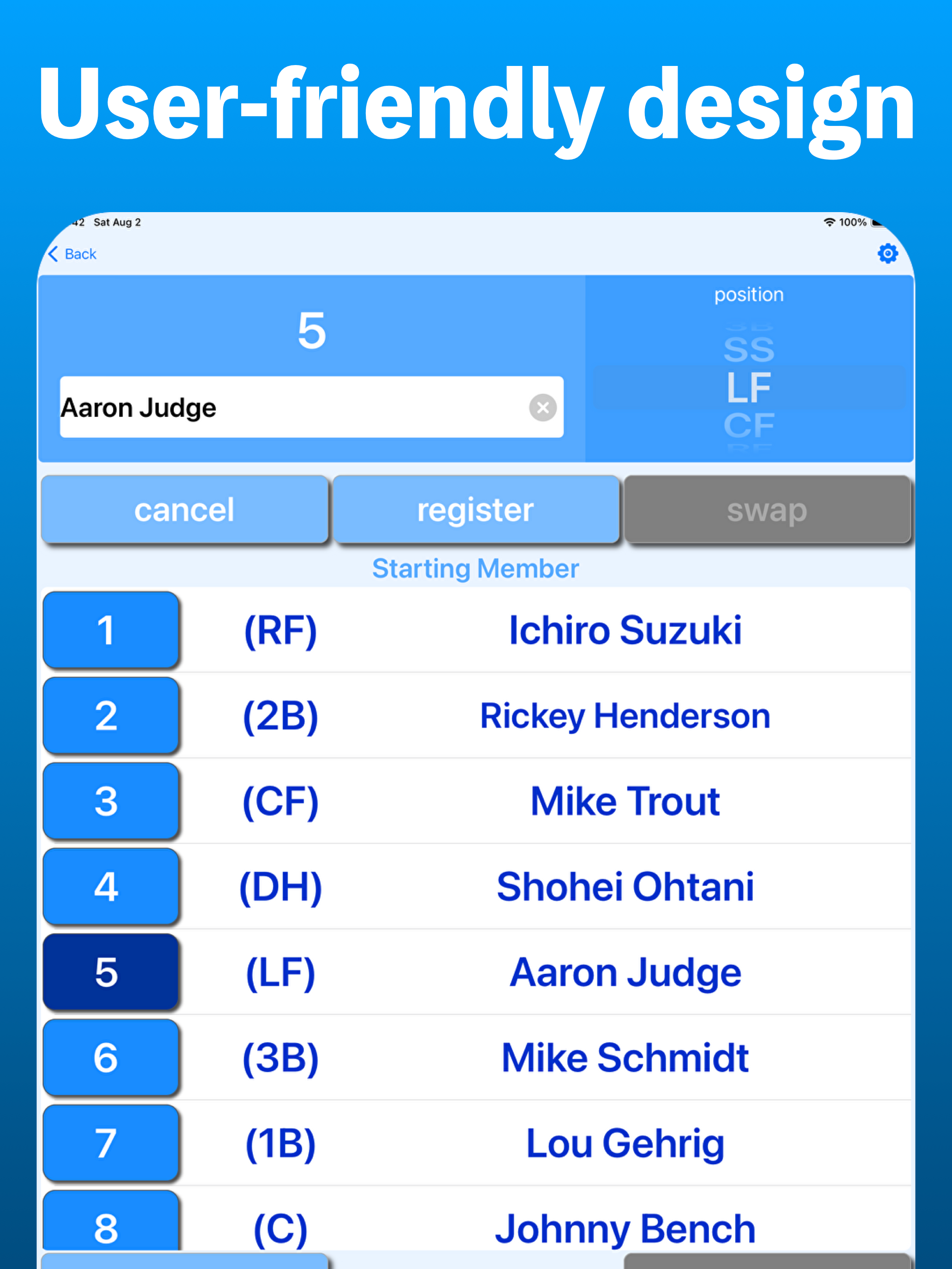 Baseball Lineup screenshot 10