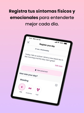 Calendario Menstrual - Ruby iPad screenshot 4
