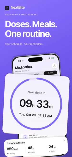 NextBite: GLP-1 Meal Tracker screenshot 1