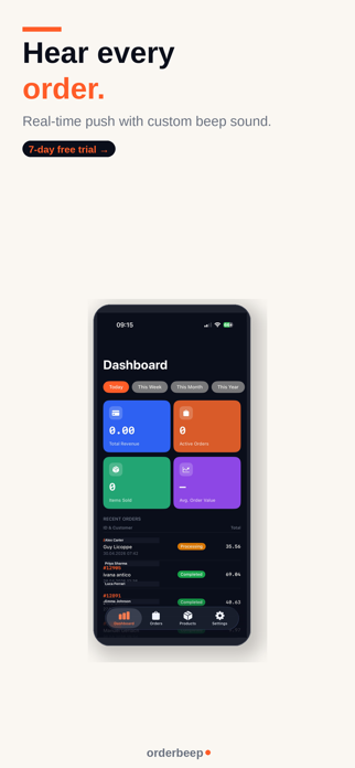 Orderbeep Screenshot 1 of 4