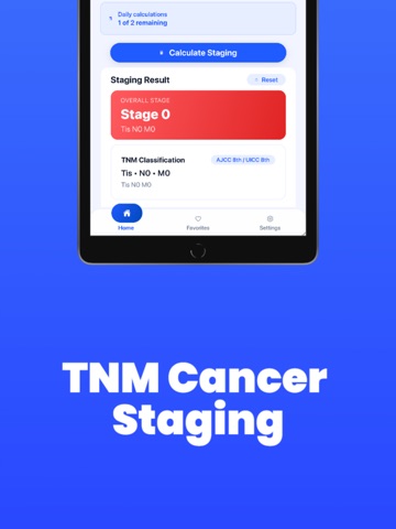 TNM Cancer Staging Calculator iPad screenshot