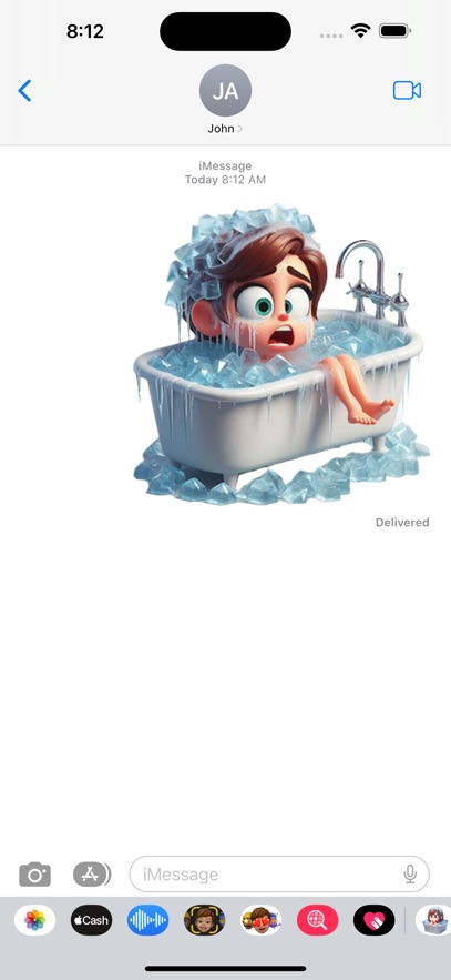 Ice Bath Woman Stickers