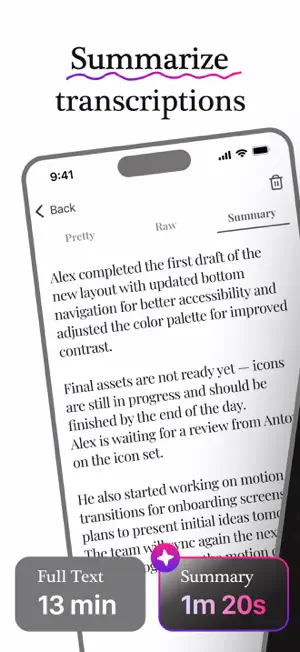 Audio Transcription: Saysum screenshot 3