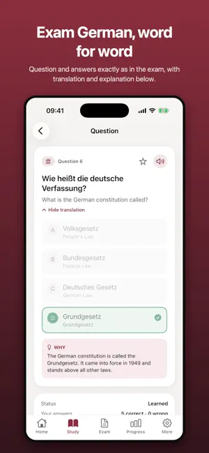 German Einbürgerungstest screenshot 1