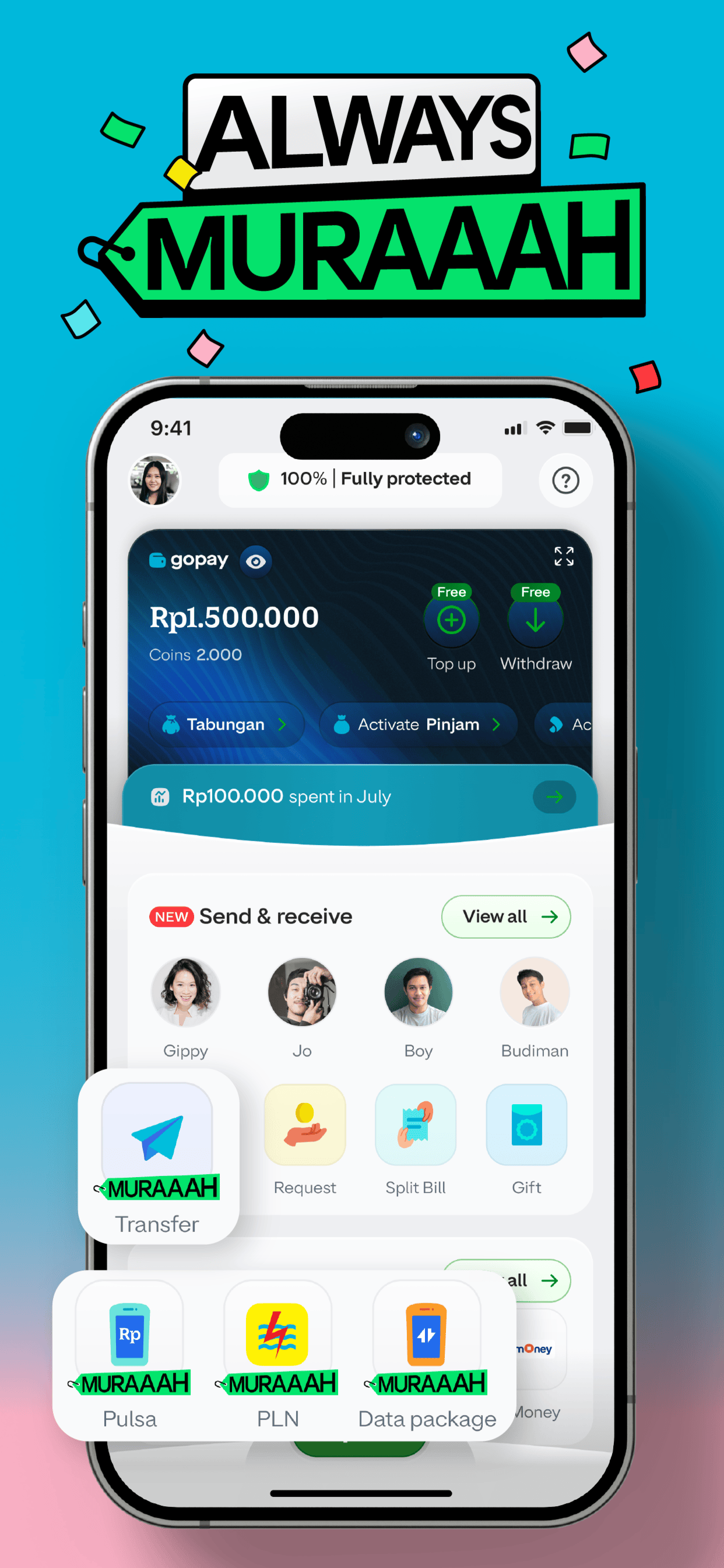GoPay: Transfer Pulsa Bills