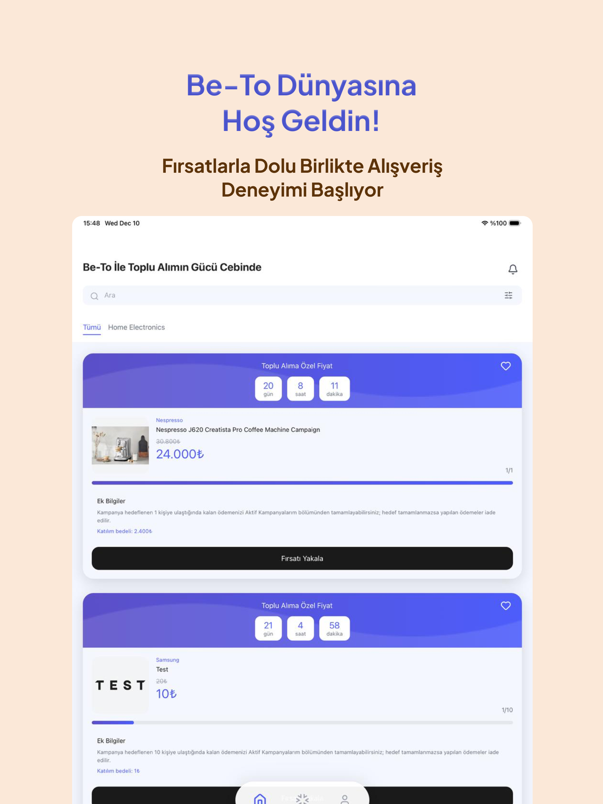Be-To: Grup Alışverişi