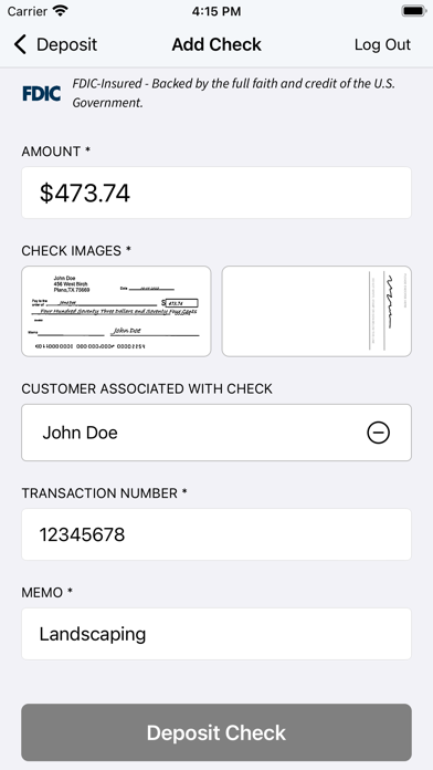 First Mid Business Deposit Screenshot