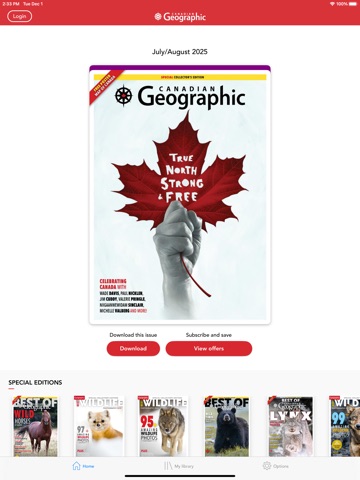 Canadian Geographic iPad screenshot