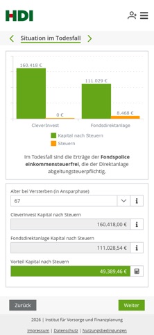 HDI VorsorgeNow screenshot