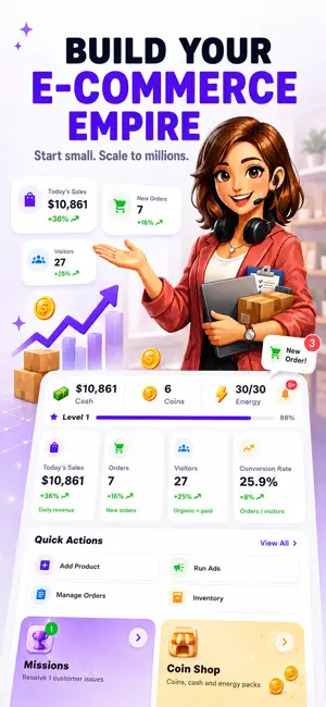 E-commerce Life Simulator screenshot 1