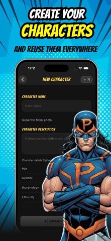 Comic Book & Manga Maker AI iPhone screenshot