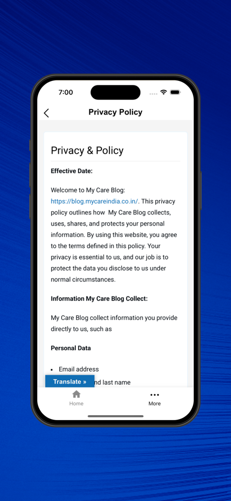 MyCare Blog screenshot 3