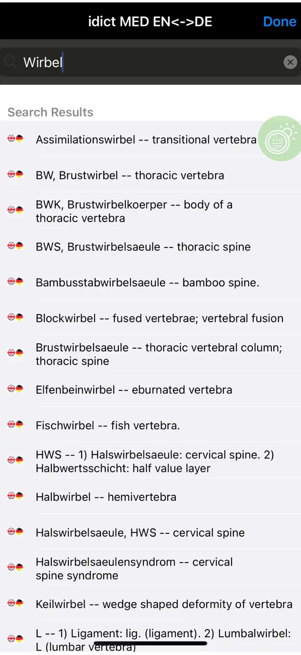 Screenshot #1 pour idict med dictionary
