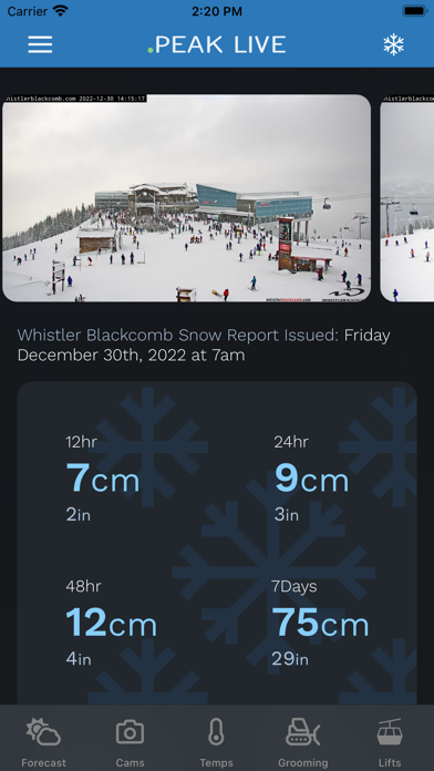 Whistler Peak Live Screenshot