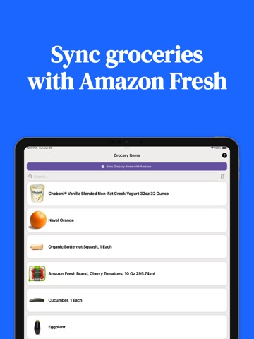 Grocery Lists for Amazon Fresh iPad screenshot