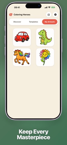 Kids Coloring Book: Heroes iPhone screenshot