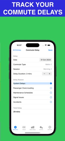 Mr Commute Tracker Travel Log screenshot