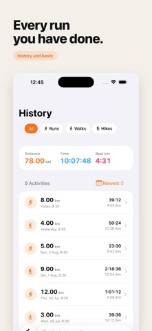 Stride: Distance & Pace iPhone screenshot