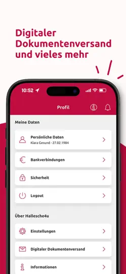 Screenshot von Hallesche4u auf dem iPhone 6