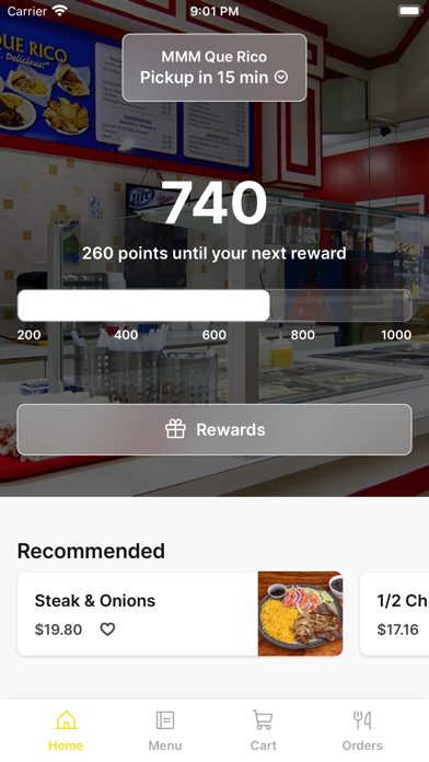 MMM Que Rico iPhone screenshot 1 - Food & Drink app