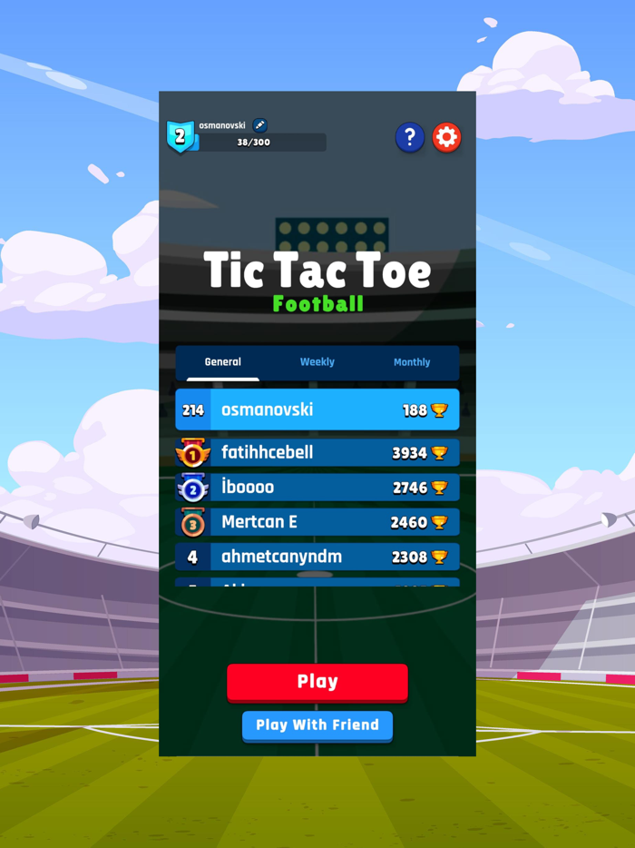 Tic Tac Toe - Football