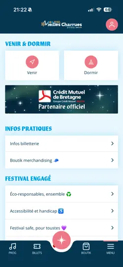Capture d'écran de Festival Des Vieilles Charrues sur iPhone 6