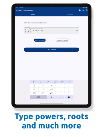 Expression Solver iPad screenshot