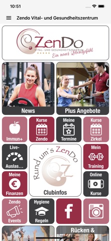 ZenDo Gesundheitszentrum app screenshot
