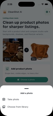 CleanShotAI - Product Photos iPhone screenshot