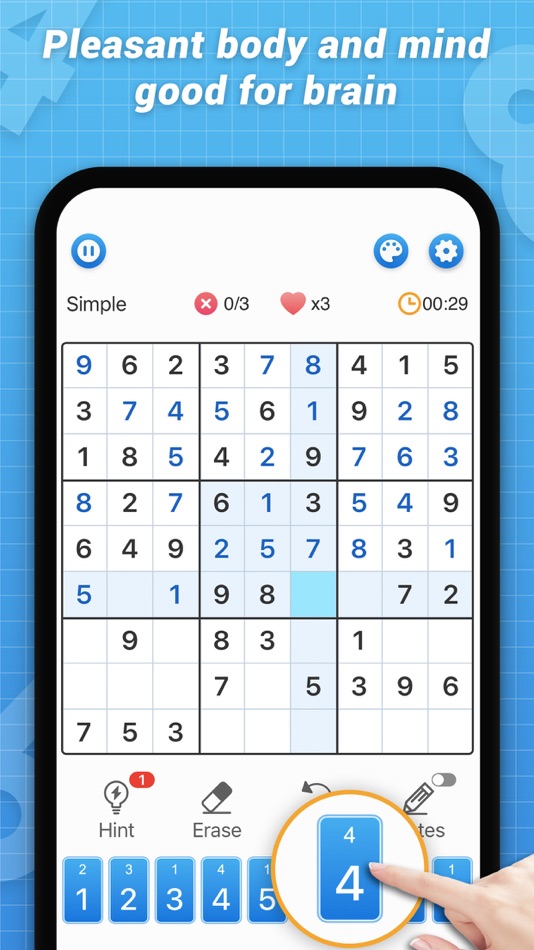 #1. Sudoku - Exercise your brain (iOS) 来自: ReachJunction Media Limited