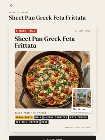 Fridge Chef: Recipe Ideas iPad screenshot