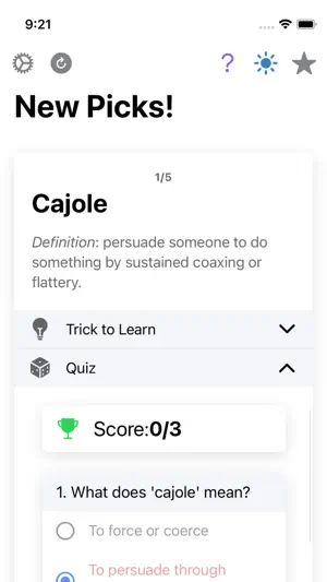 VocaTricks - Learn Vocabulary screenshot 2