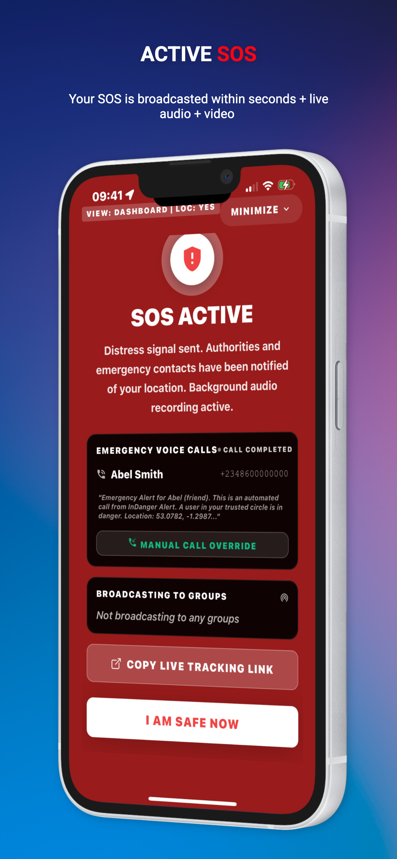InDanger Alert screenshot 2