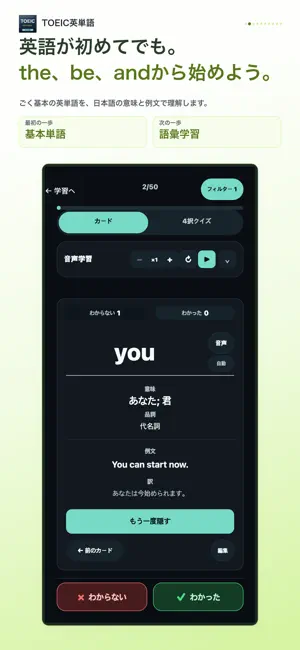 TOEIC英単語・単語帳 0~800点+ screenshot 2